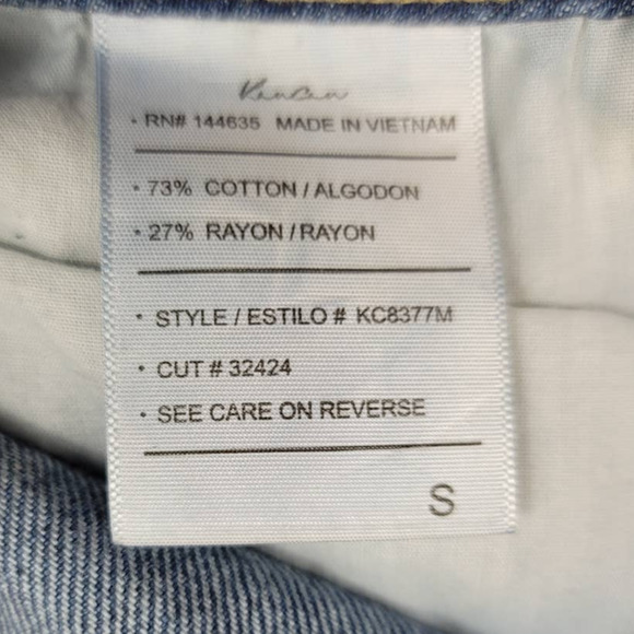 KanCan Short Destroyed Frayed Hem Denim Jean Shorts Women's S - Picture 8 of 8